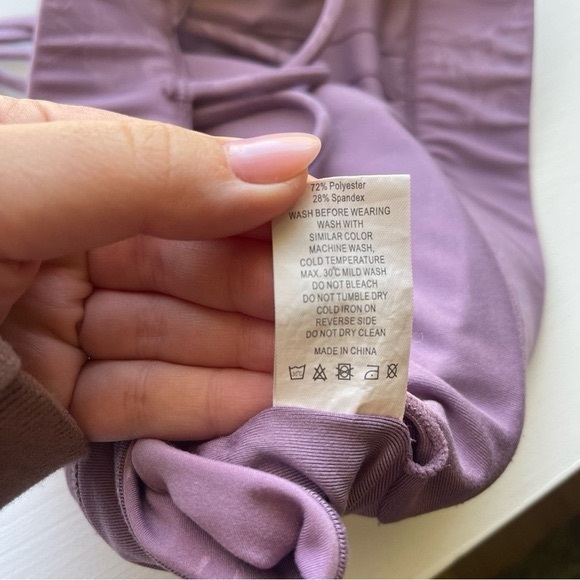 Zyia Active Light Lilac Floral Double Strap Sports Bra Size Large - Picture 5 of 5